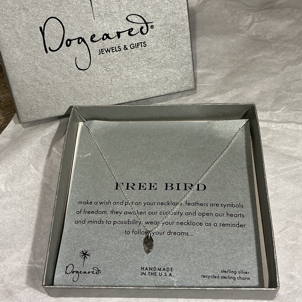 Dogeared Freebird Necklace, sterling silver, 18 inch